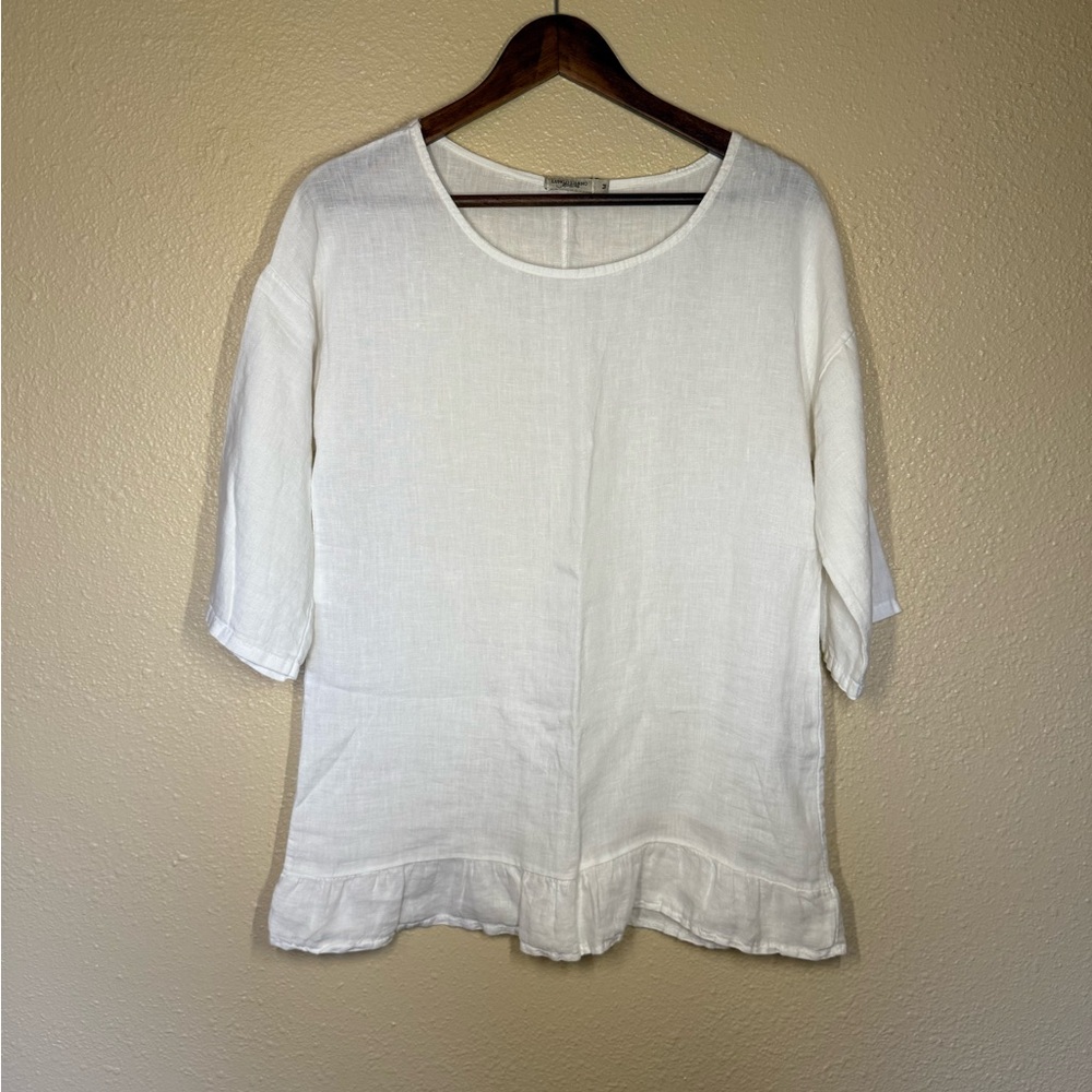 Elegant Lungo L’arno White Linen 1/2 sleeve